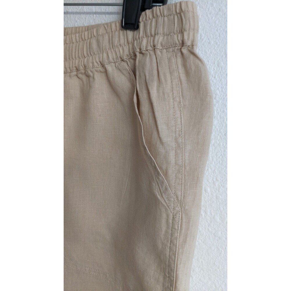 NEW~QUINCE Women's 100% European Linen Shorts in "Driftwood" Beige Large - Picture 6 of 13